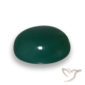 Agata Verde scuro naturale da 59.91 ct, Taglio ovale, Traslucido