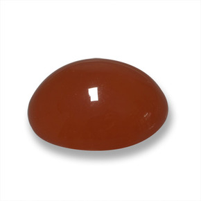 Agata naturale rosso da 4,15 ct, taglio ovale, traslucido