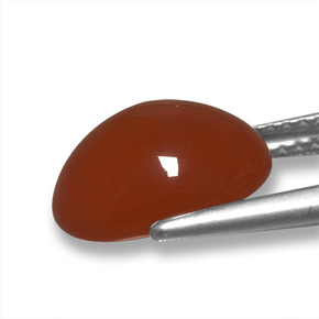 Agata naturale rosso da 4,15 ct, taglio ovale, traslucido