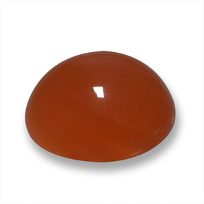 Agata Rosso arancione naturale da 5.99 ct, Taglio ovale, Traslucido