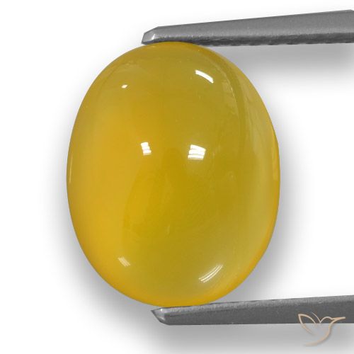 4.67ct Naturale Giallo miele Agata, Ovale, Traslucido