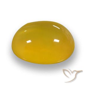 Agata Giallo miele naturale da 4.67 ct, Ovale, Traslucido