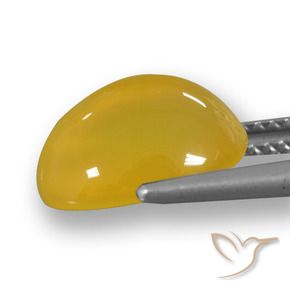 Agata Giallo miele naturale da 4.67 ct, Ovale, Traslucido