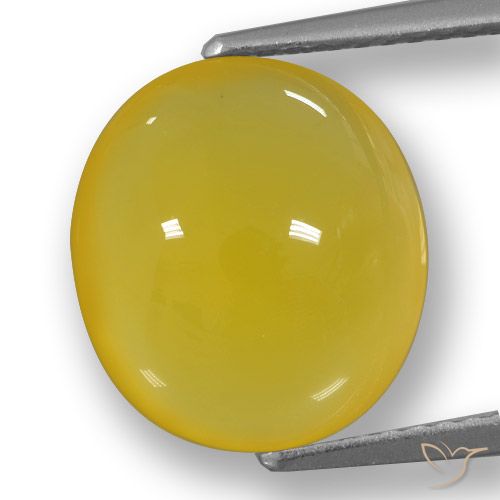 5.86ct Naturale Oro giallastro Agata, Ovale, Traslucido