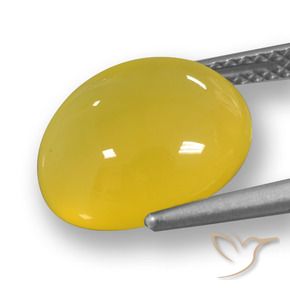 Agata Oro giallastro naturale da 5.86 ct, Ovale, Traslucido