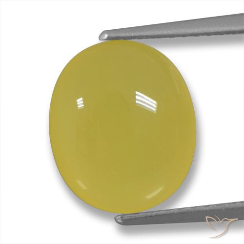 4.20ct Naturale Giallo dorato chiaro Agata, Ovale, Traslucido