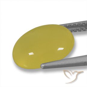 Agata Giallo dorato chiaro naturale da 4.20 ct, Ovale, Traslucido