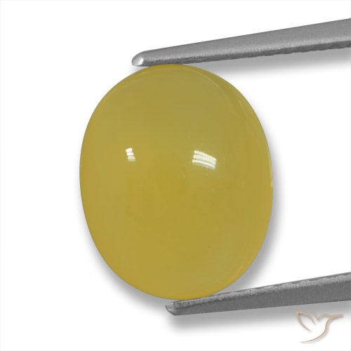 3.73ct Naturale Giallo miele Agata, Ovale, Traslucido
