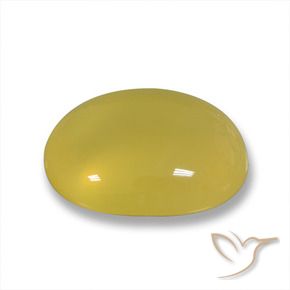 Agata Giallo medio naturale da 5.14 ct, Ovale, Traslucido