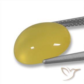 Agata Giallo medio naturale da 5.14 ct, Ovale, Traslucido