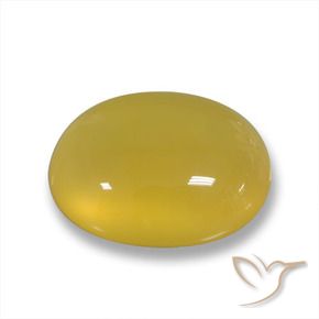 Agata Giallo medio naturale da 4.22 ct, Ovale, Traslucido