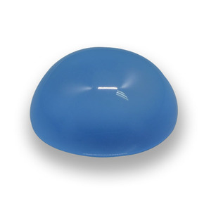 Agata Blu naturale da 12.22 ct, Taglio ovale, Traslucido