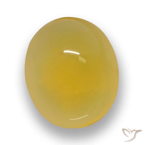 4.47ct Naturale Giallo miele Agata, Ovale, Traslucido