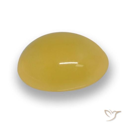 Agata Giallo miele naturale da 4.47 ct, Ovale, Traslucido
