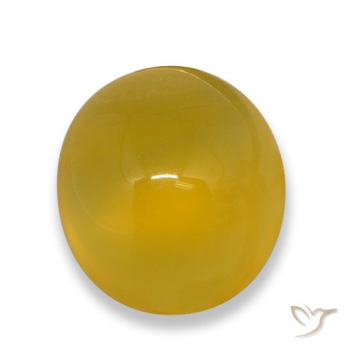 4.74ct Naturale Giallo intenso Agata, Ovale, Traslucido