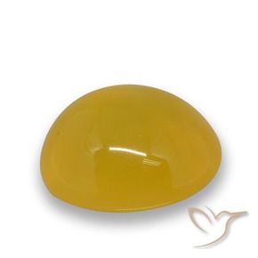 Agata Giallo intenso naturale da 4.74 ct, Ovale, Traslucido
