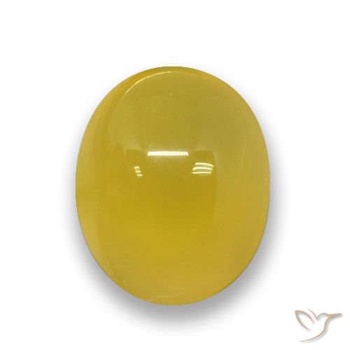 3.84ct Naturale Giallo miele Agata, Ovale, Traslucido