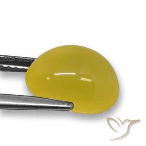 Agata Giallo miele naturale da 3.84 ct, Ovale, Traslucido