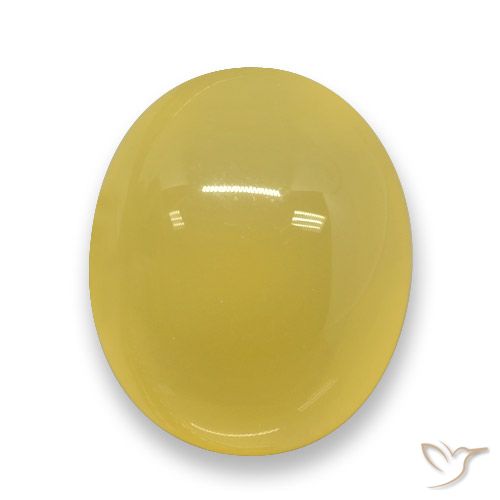 3.66ct Naturale Giallo medio Agata, Ovale, Traslucido