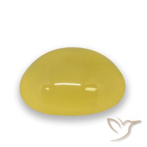 Agata Giallo medio naturale da 3.66 ct, Ovale, Traslucido