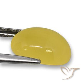 Agata Giallo medio naturale da 3.66 ct, Ovale, Traslucido