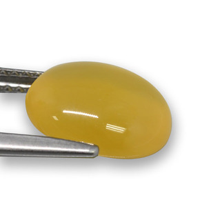 Agata naturale giallo da 2,98 ct, taglio ovale, traslucido