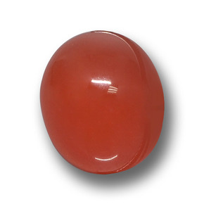 Agata Rosso medio naturale da 4.68 ct, Taglio ovale, Traslucido