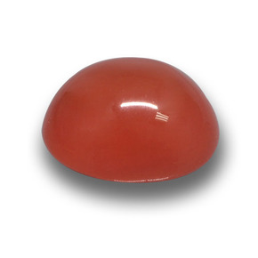 Agata Rosso medio naturale da 4.68 ct, Taglio ovale, Traslucido