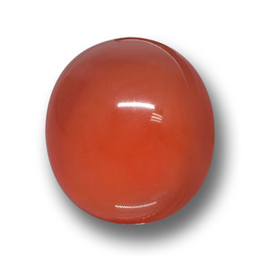 Agata Arancione naturale da 5.38 ct, Taglio ovale, Traslucido