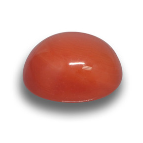 Agata Arancione naturale da 5.38 ct, Taglio ovale, Traslucido