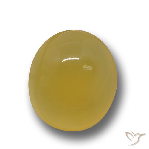 5.23ct Naturale Giallo intenso Agata, Ovale, Traslucido