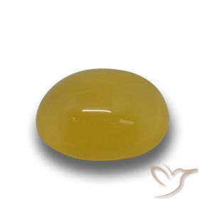 Agata Giallo intenso naturale da 5.23 ct, Ovale, Traslucido