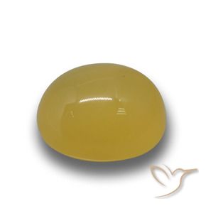 Agata Giallo miele naturale da 3.84 ct, Ovale, Traslucido
