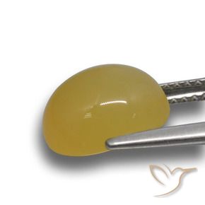 Agata Giallo miele naturale da 3.84 ct, Ovale, Traslucido