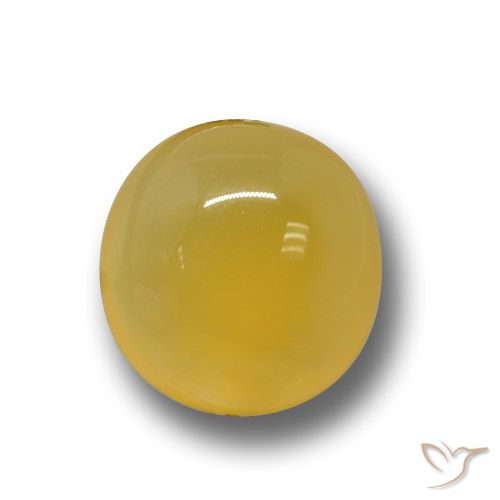 4.43ct Naturale Giallo intenso Agata, Ovale, Traslucido