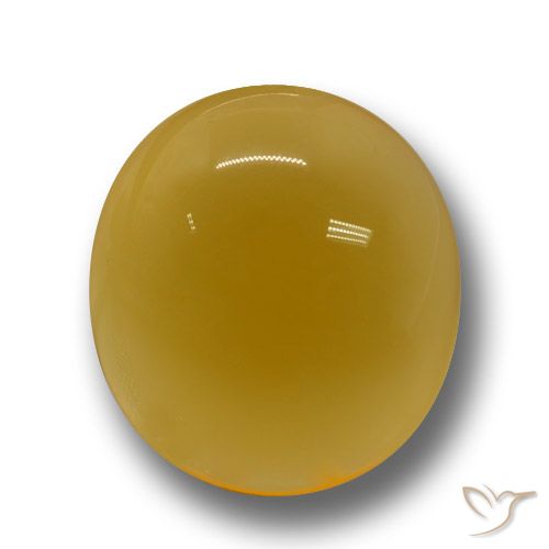 6.08ct Naturale Arancione-Oro Agata, Ovale, Traslucido