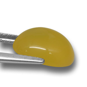 Agata naturale dorato da 4,22 ct, taglio ovale, traslucido