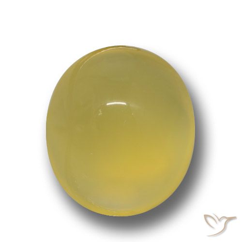 4.00ct Naturale Giallo medio-chiaro Agata, Ovale, Traslucido