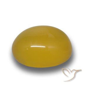 Agata Giallo miele naturale da 4.40 ct, Ovale, Traslucido