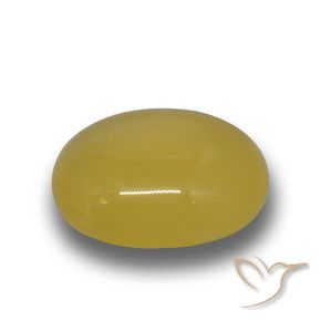 Agata Giallo medio naturale da 5.07 ct, Ovale, Traslucido