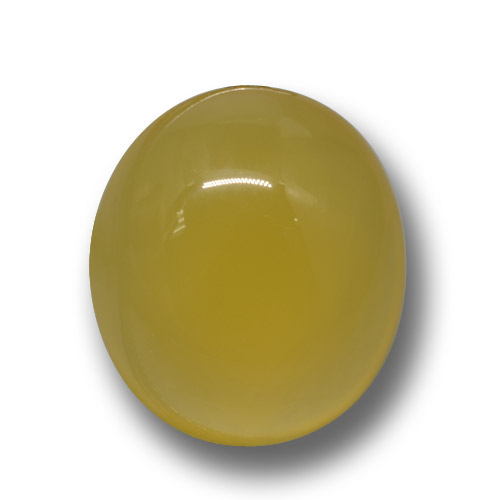 Agata naturale giallo da 5,42 ct, taglio ovale, traslucido