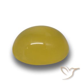 Agata Giallo intenso naturale da 6.15 ct, Ovale, Traslucido