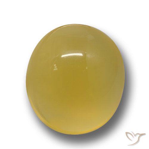 Agata naturale giallo da 6,30 ct, taglio ovale, traslucido
