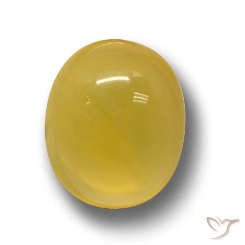 4.28ct Naturale Giallo intenso Agata, Ovale, Traslucido