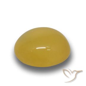 Agata Giallo intenso naturale da 4.67 ct, Ovale, Traslucido