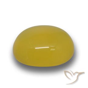 Agata Giallo intenso naturale da 5.57 ct, Ovale, Traslucido