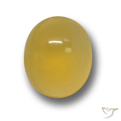 3.96ct Naturale Giallo miele Agata, Ovale, Traslucido
