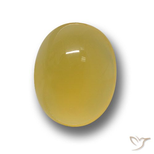 3.84ct Naturale Giallo miele Agata, Ovale, Traslucido