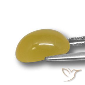 Agata Giallo miele naturale da 3.84 ct, Ovale, Traslucido