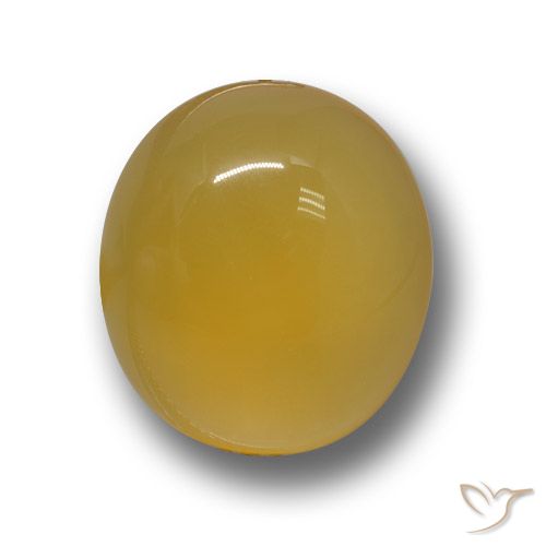 4.23ct Naturale Giallo ricco Agata, Ovale, Traslucido